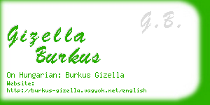 gizella burkus business card